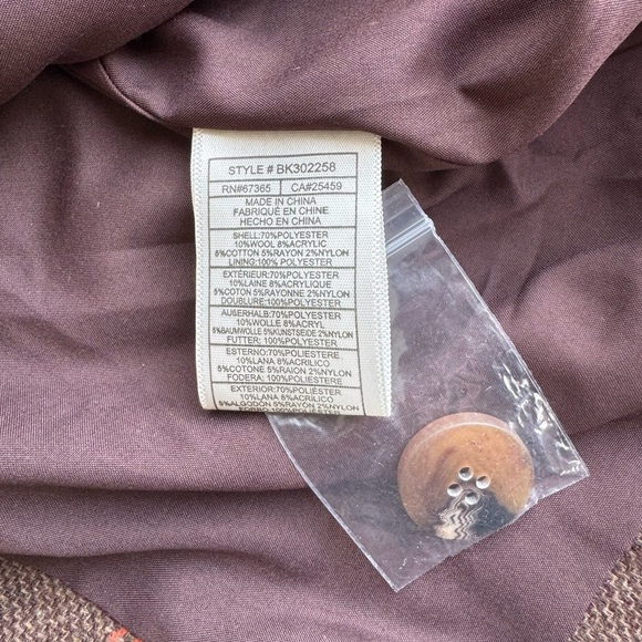 BB Dakota by Steve Madden Talk Show Host Blazer Plaid Print Size Medium NWOT - Picture 5 of 5